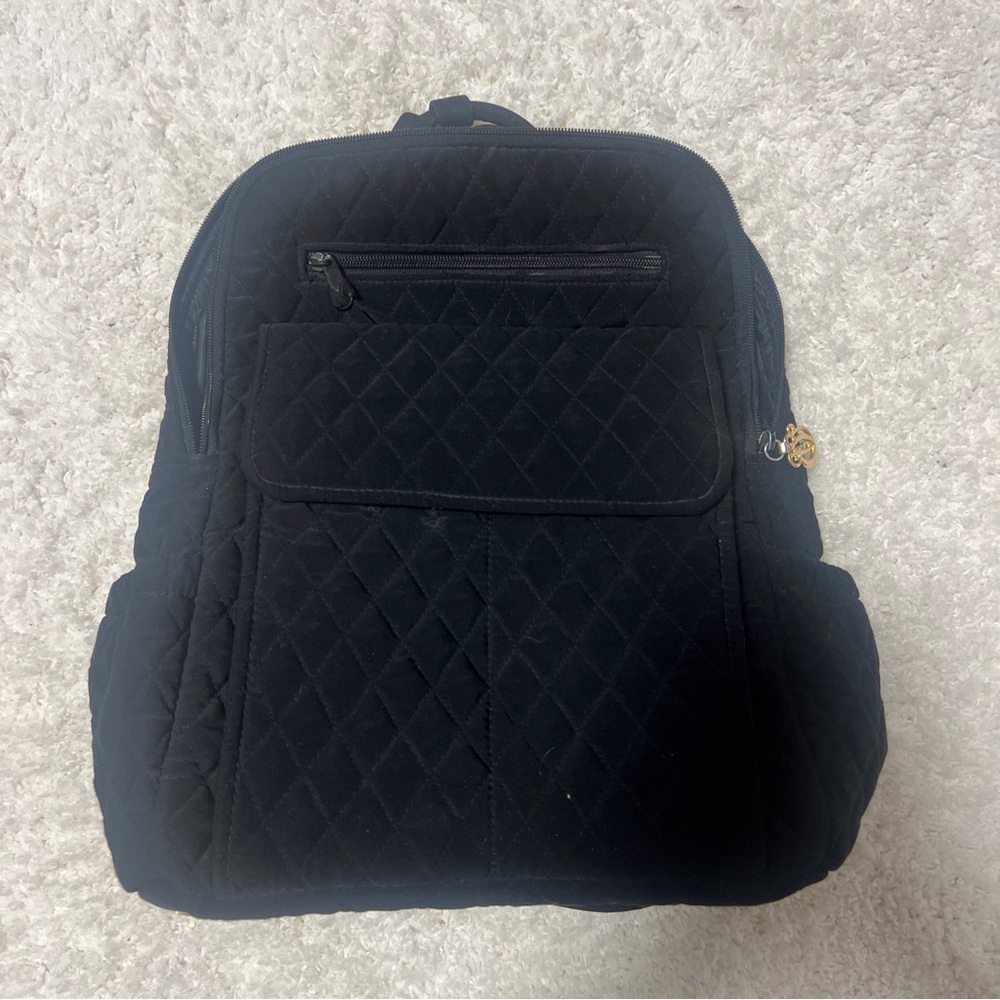Vera Bradley Black Quilted Backpack Purse